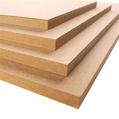 Плотность 680-830 кг/м3 Твердые доски 18 мм Прямые Mdf Сырье деревянные волокна 1220*2440 мм